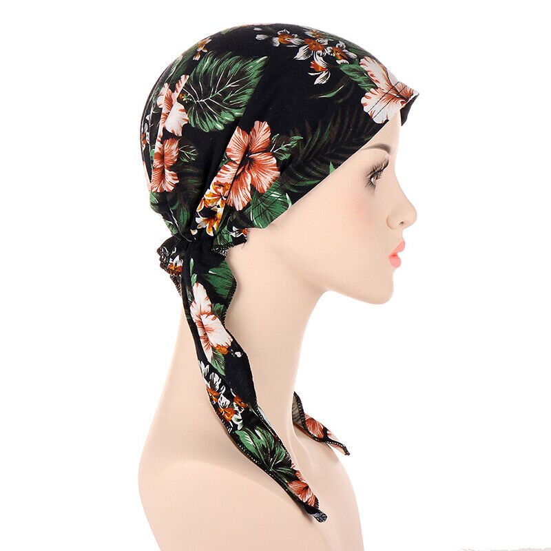 Women Print Chemo Cap Hair Loss Turban Hat Head Scarf Wrap Hijab Muslim Headwear