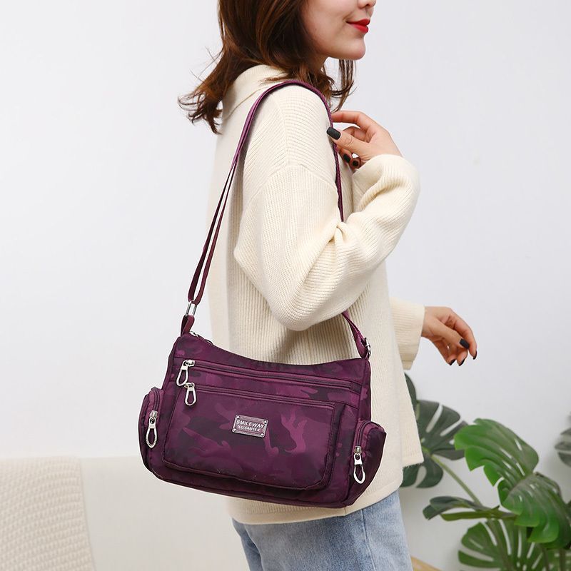 Camouflage Shoulder Messenger Bag Waterproof Nylon Oxford Crossbody Handbags 1PC