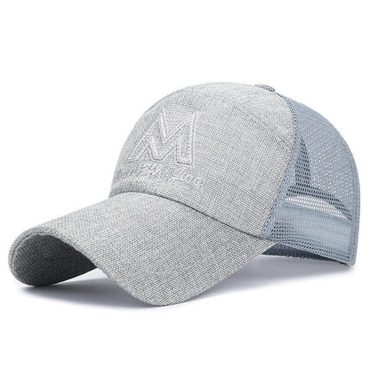Unisex Mesh Breathable Long Brim Baseball Cap Adjustable Sunscreen Casual Hat*
