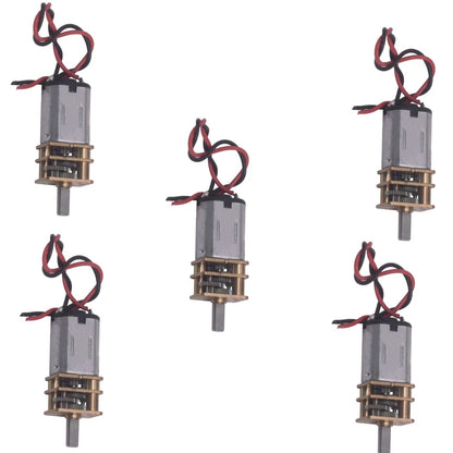 5Pcs Micro Mini N20 Gear Motor DC Slow Speed Full Metal Gearbox Reducer Toy