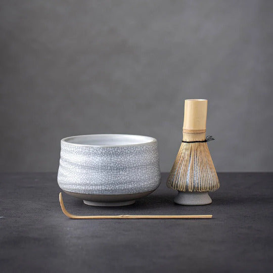 4pcs/set Ceramic Matcha Set Ceramic Whisk Holder Stand And Tea Bowl Set