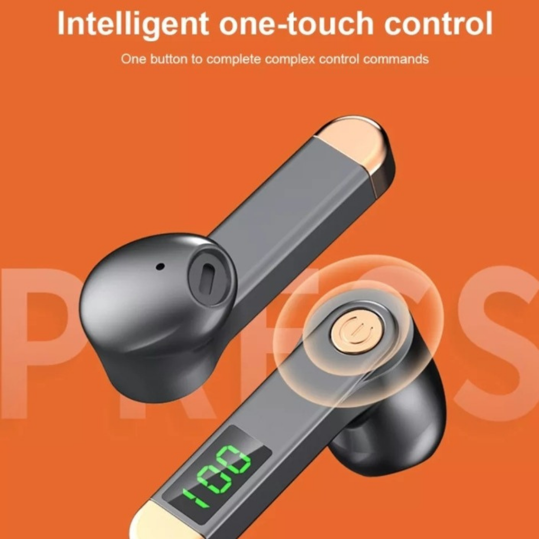Wireless Bluetooth 5.2 Earpiece Headset Driving Trucker Earbuds Noise Reductio