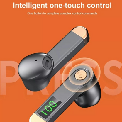 Wireless Bluetooth 5.2 Earpiece Headset Driving Trucker Earbuds Noise Reductio