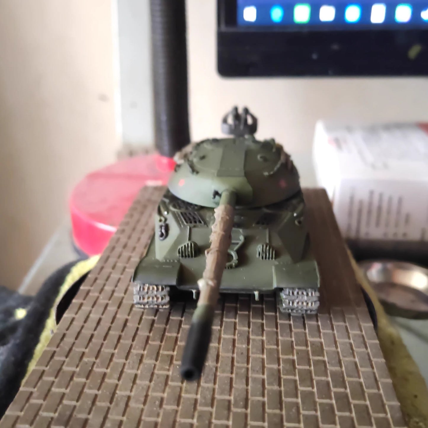 Homemade 1/72 705A Heavy Military Tank Finished Model Painted Ornament Toys