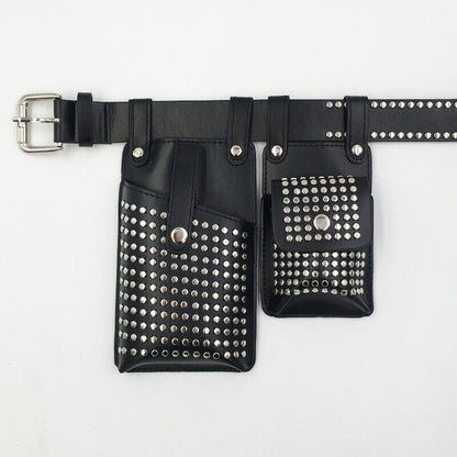 2 Piece Women's Belt Bag Waist Bags Female Leather Flap Crossbody Chest Bag