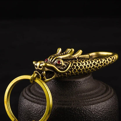 Solid Brass Smiling Maitreya Buddha Figures Tag Keychain Pendant Bodhis