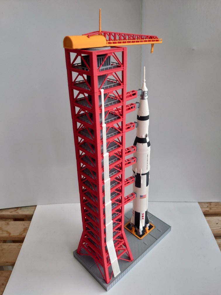 1/400 Scale Launching Tower Frame Model 3D Build Painted for NASA Saturn V