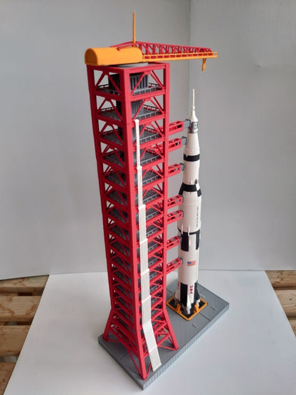 1/400 Scale Launching Tower Frame Model 3D Build Painted for NASA Saturn V