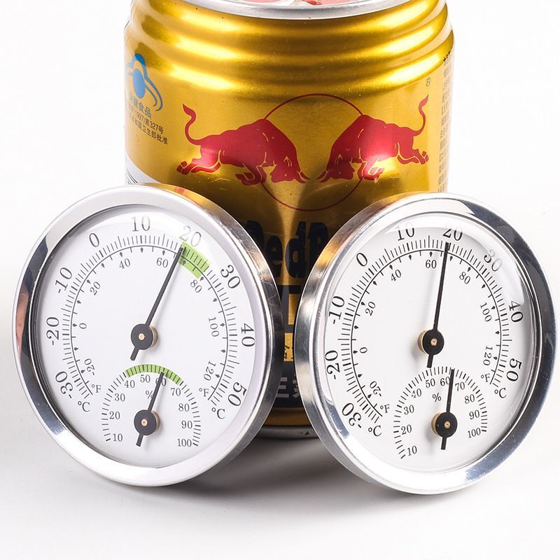 Cigar Hygrometer Metal Moisture Thermometer Gauge Cigarettes Humidity Meter 57mm
