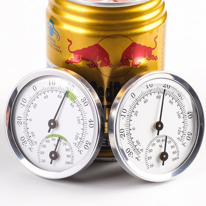 Cigar Hygrometer Metal Moisture Thermometer Gauge Cigarettes Humidity Meter 57mm