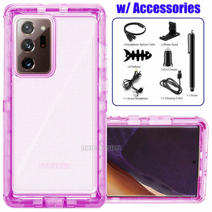 For Samsung Galaxy Note 20 Ultra 5G Transparent Case Clear Phone Cover Accessory