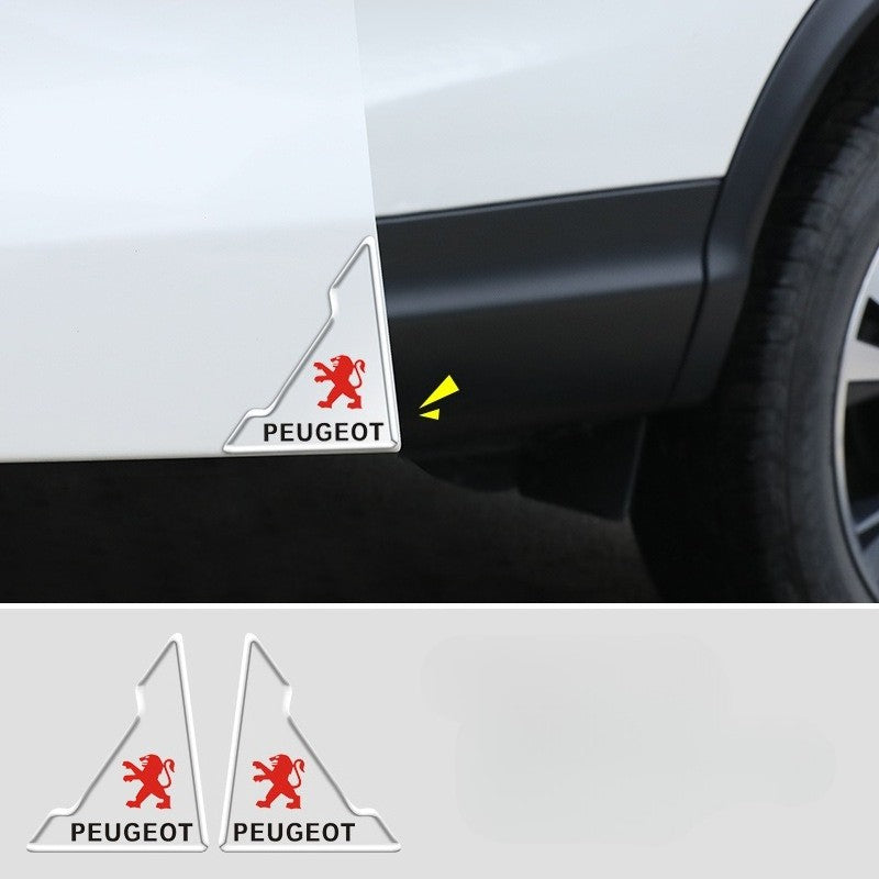 2-piece car door corner anti-collision strip transparent protective tape