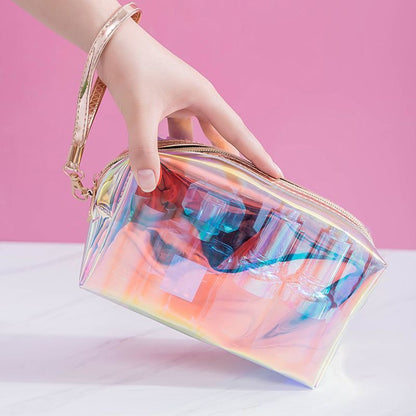 Transparent Pretty Makeup Bag Travel Cosmetic Bag Toiletry Brush Bags Organizer