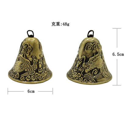 Wind Bell Chime Copper Angel Star Moon Dragon Handicraft Good Luck Outdoor Decor