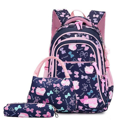 3pcs/set Print School Bags Girls Primary School Bags Kids Student Backpack