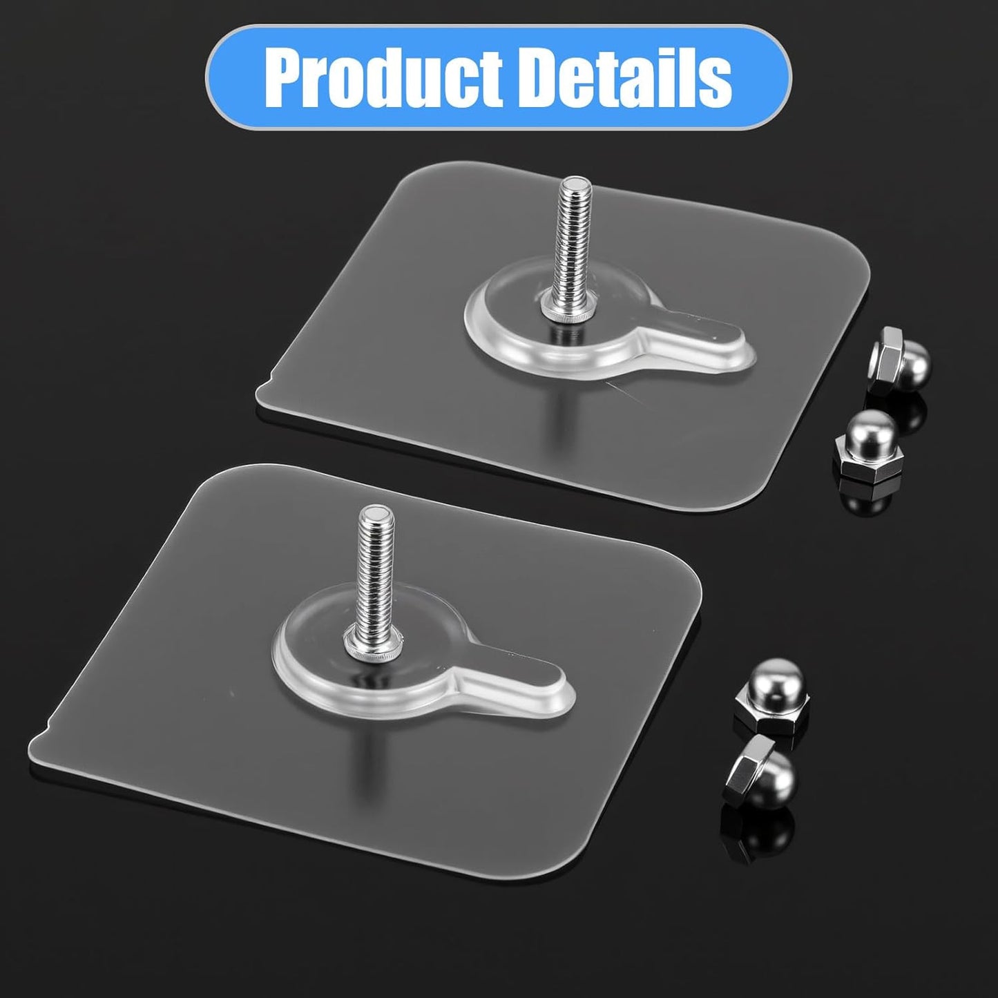 20Pack Self-Adhesive Wall Hooks – Seamless Punch-Free Nail Screw Stickers