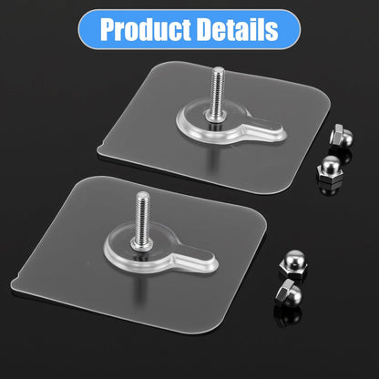 20Pack Self-Adhesive Wall Hooks – Seamless Punch-Free Nail Screw Stickers