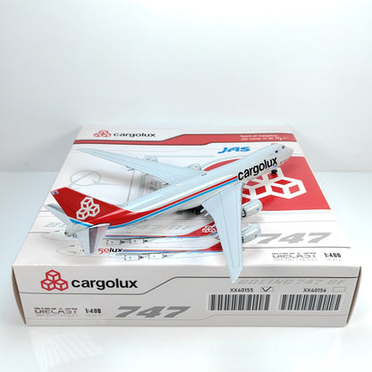 1:400 JC Wings CARGOLUX BOEING B747-8 Passenger Airplane Diecast Model