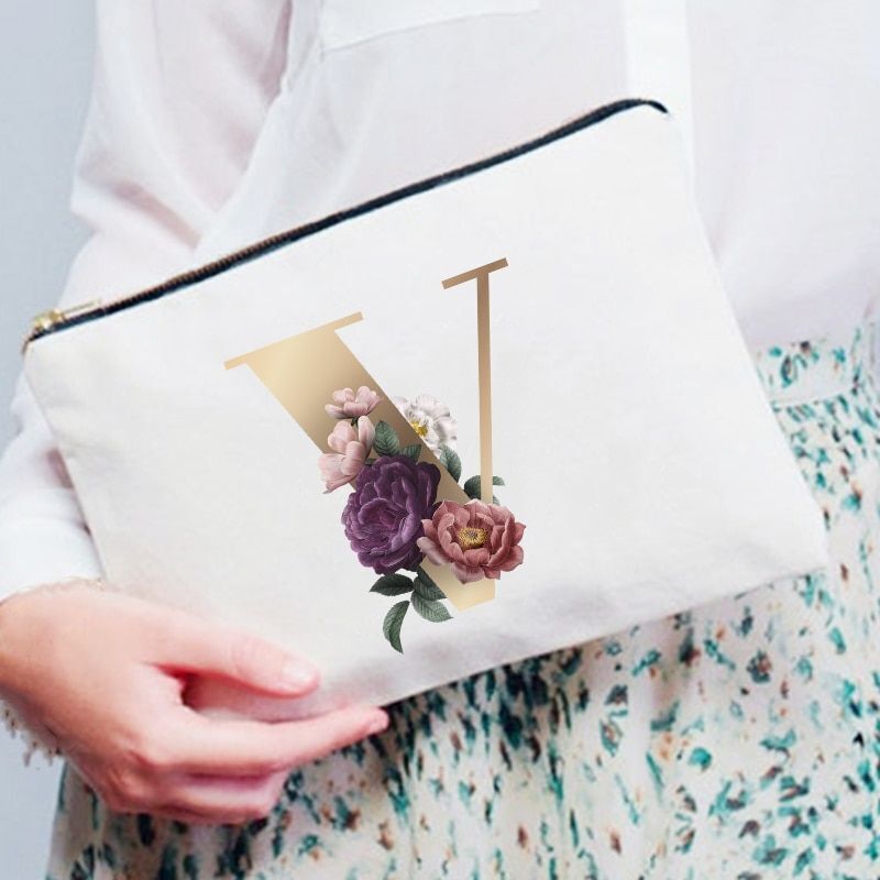 Makeup Bag Print Cosmetic Bags Bridal Party Bags Organizer Pouch Clutch Gift 1PC