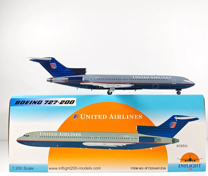 1:200 InFlight United Airlines B727-200 N7251U Airplane Diecast Plane Model