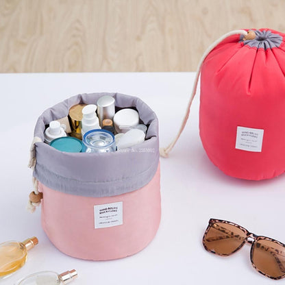 Round Cosmetic Bag Waterproof Beautiful Makeup Bag Travel Organizer Storage Bags