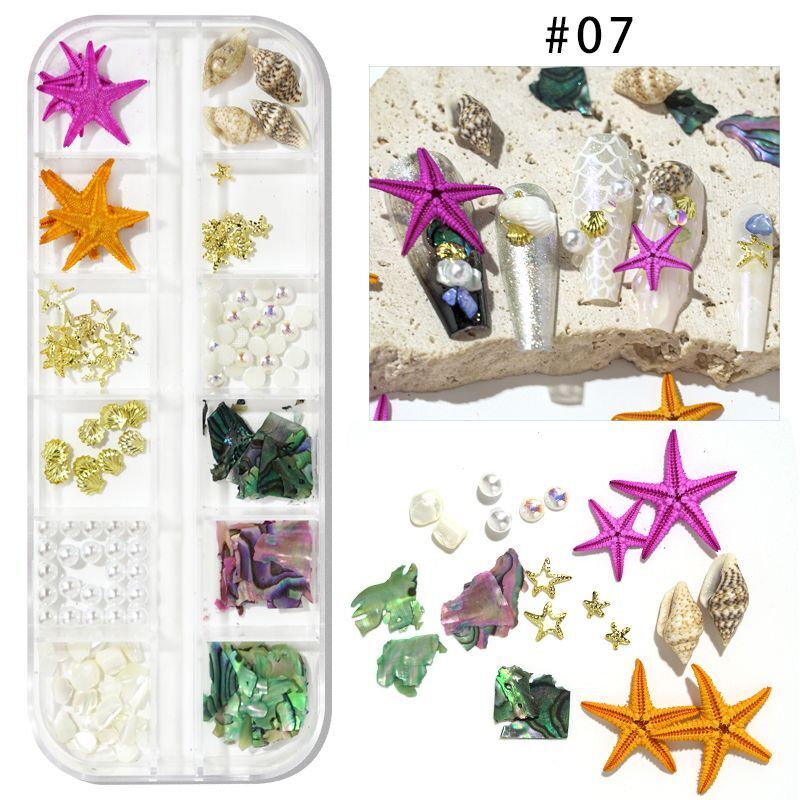 Nail Art Decor 3D Irregular Abalone Natural Sea Shell Stones DIY Accessory 1 Box