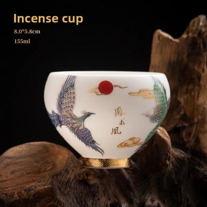 1Pc Chinese White Porcelain Master Cup Tea Cup Personal Cup Kung Fu Tea Set