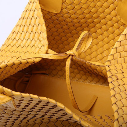 Woven Handbags Imitation Sheepskin Shoulder Bag Large Bucket Bag Women Leather