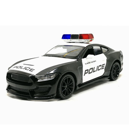1:32 Ford Mustang Shelby GT350 Model Car Diecast Police Vehicle Toys for Boys