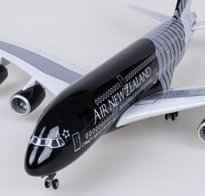 46CM AIR NEW ZEALAND AIRBUS A380 Airplane Led Sound-controlled Light Resin Model