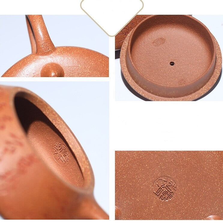 Chinese Character Carved Real Yixing Zisha Tea Pot Marked Shipiao Pot 170ml New