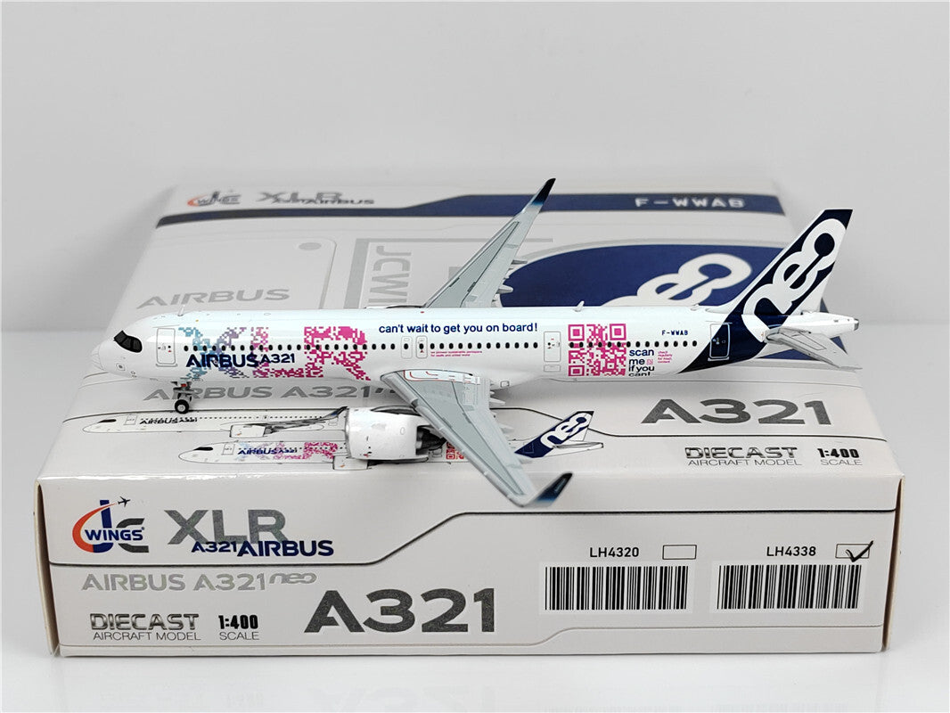 1:400 JC Wings AIRBUS A321neoXLR Passenger Airplane Diecast Aircraft Model