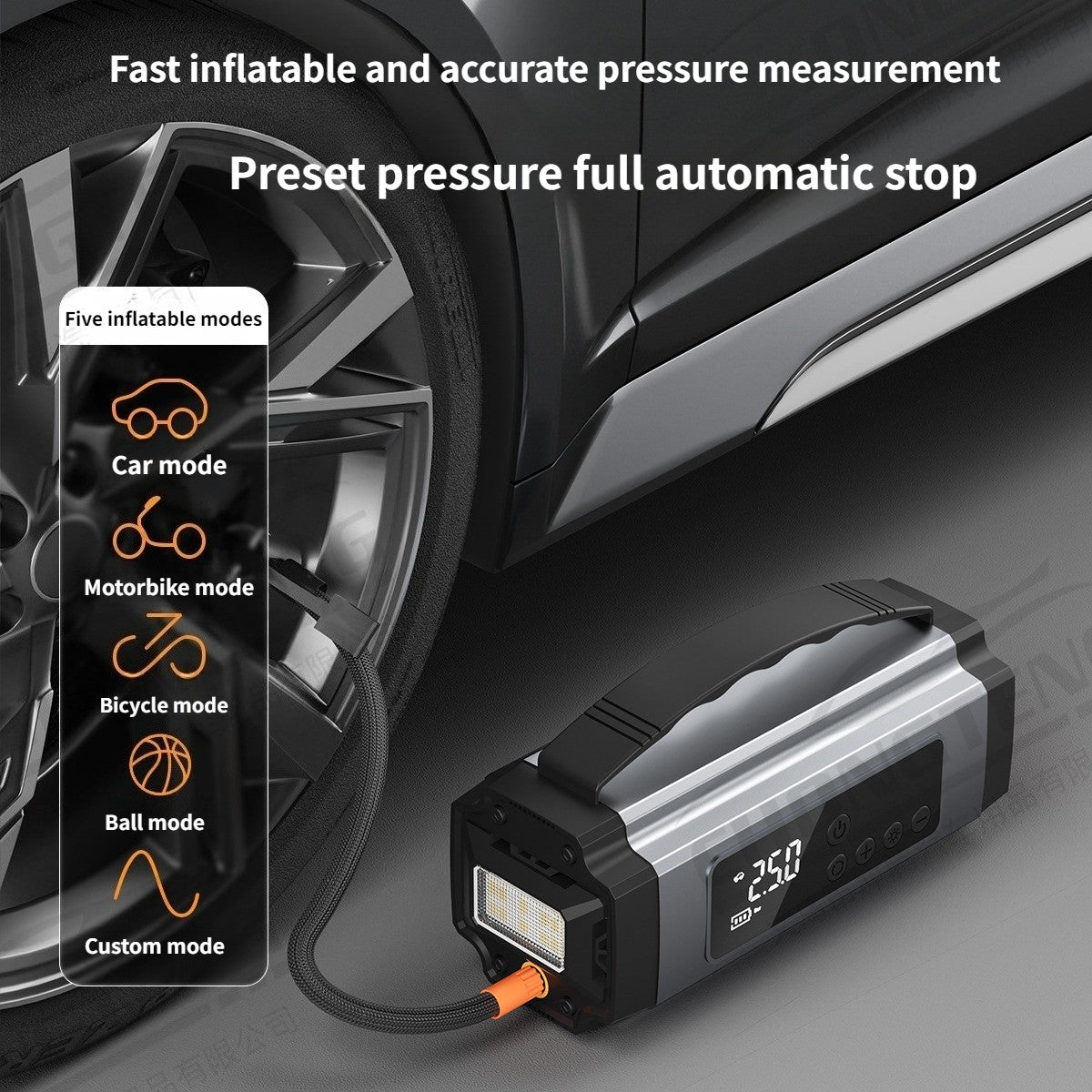 Car tire wireless inflator emergency start power all-in-one machine -03