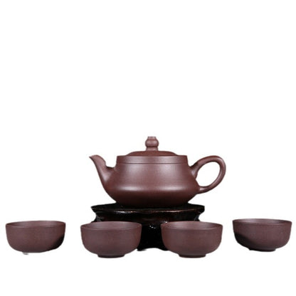 Original Ore Real Yixing Zisha Tea Pot Marked Hand Carved Master Cup Purple Clay