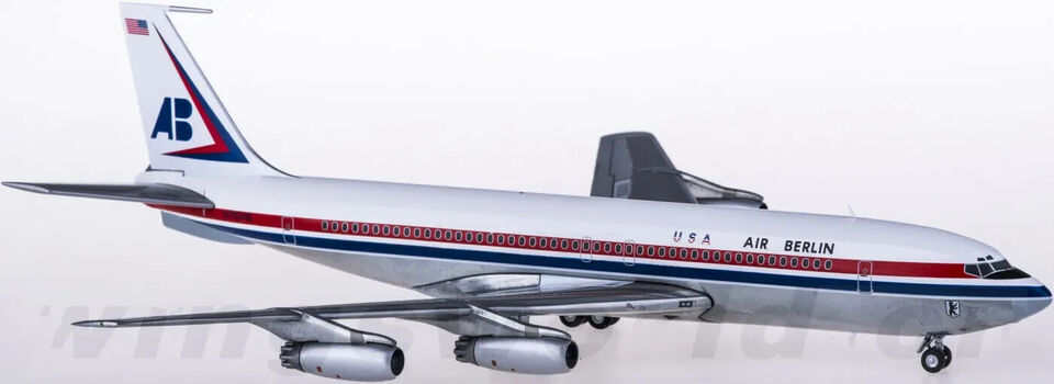 1:200 Herpa AIR BERLIN USA BOEING 707-300 Passenger Plane Diecast Aircraft Model