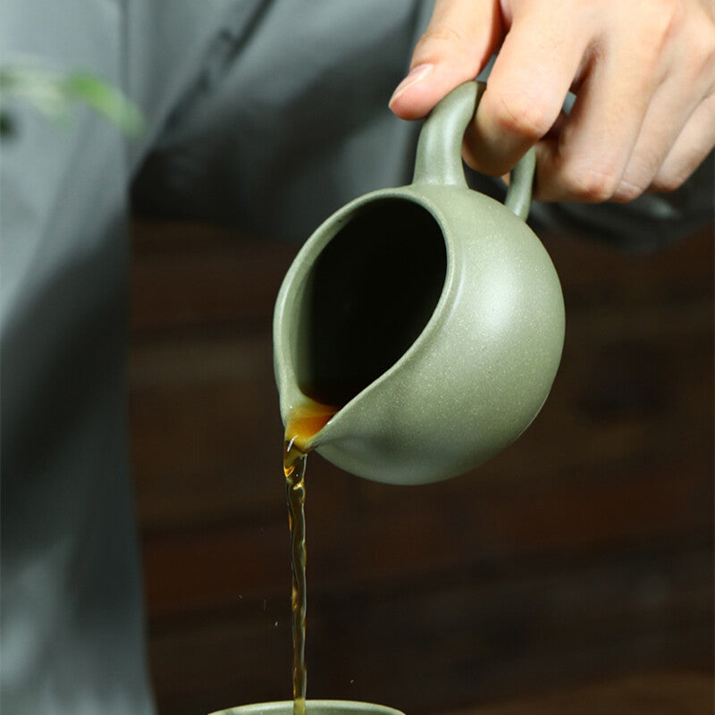 180ml Yixing Zisha Clay Pottery Pitcher Fair Cup with Handle Chinese