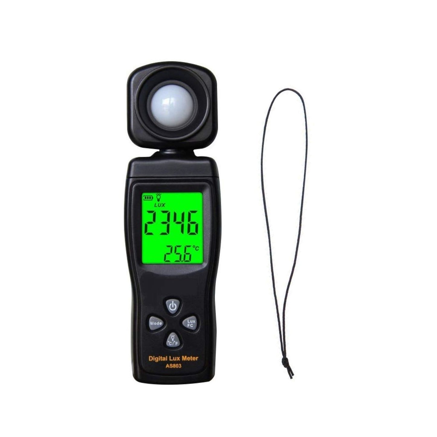 Wide-applicant Illuminance Meter W/Temp Measure 1-200K Lux Measure Range