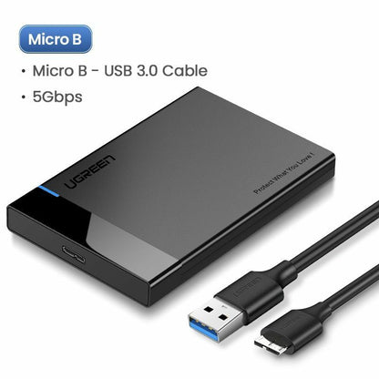 HDD Case 2.5 SATA to USB 3.0 Adapter Hard Drive Enclosure SSD Disk Box Type C