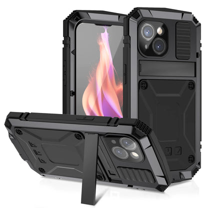Full-Body Rugged Armor Aluminum Alloy Phone Case for iPhone 17 Pro Max/16/15