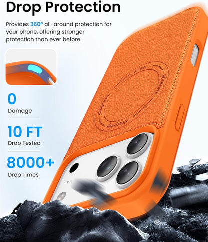 for Iphone 17 Pro Max Magnetic Case with Card Holder (Store 2 Cards), [Compatibl