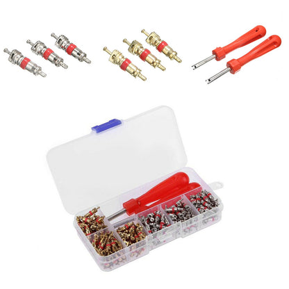 242PCS Car A/C Air Conditioning R134a Valve Core Assortment Remover Tool Kit H