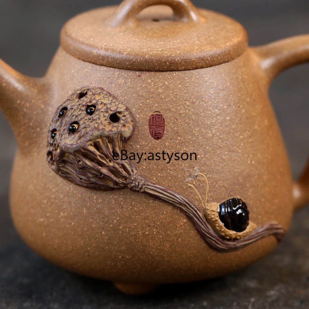 Original Ore Real Yixing Zisha Old Duan Clay Tea Pot Lotus Root Relief Shipiao