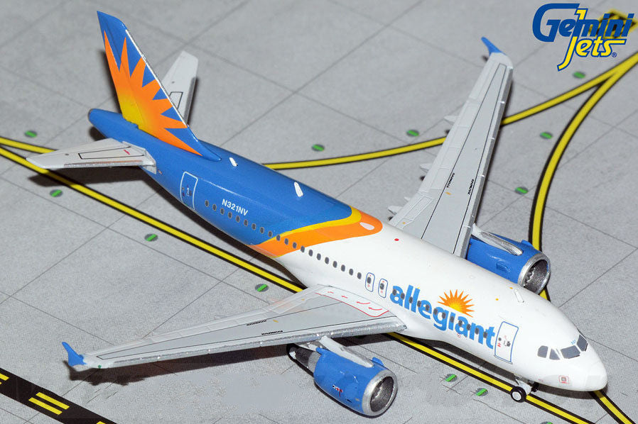 1:400 GeminiJets Allegiant AIRBUS A319 Passenger Airplane Diecast Aircraft Model