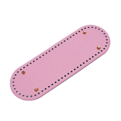 Oval Bottom For Knitted Bag PU Leather Bag Accessories DIY Crochet Bag Bottom