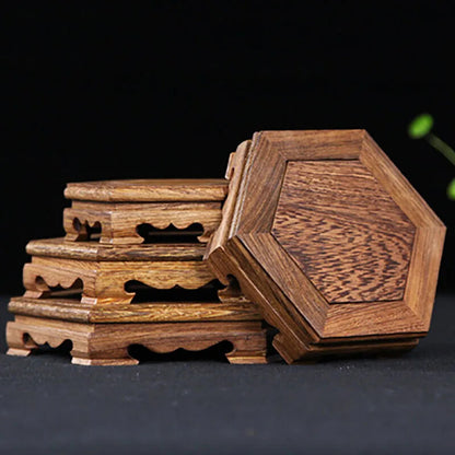 Tea Set Base Mahogany Chicken Wing Wood Base Flower Bonsai Wood Bracket