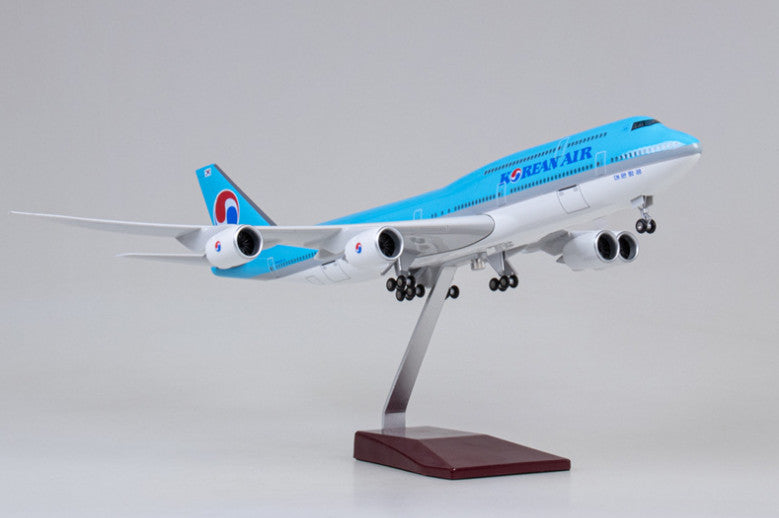 47CM 1:160 KOREAN AIR BOEING 747-8 Airplane Landing Gears Resin Aircraft Model