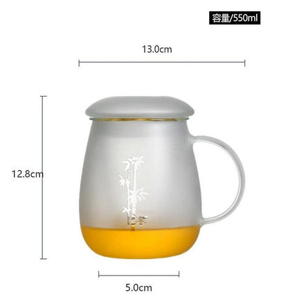 550ml Tea Cup Filter Water Cup Tea Water Separation Tea Mug Office Home Cup