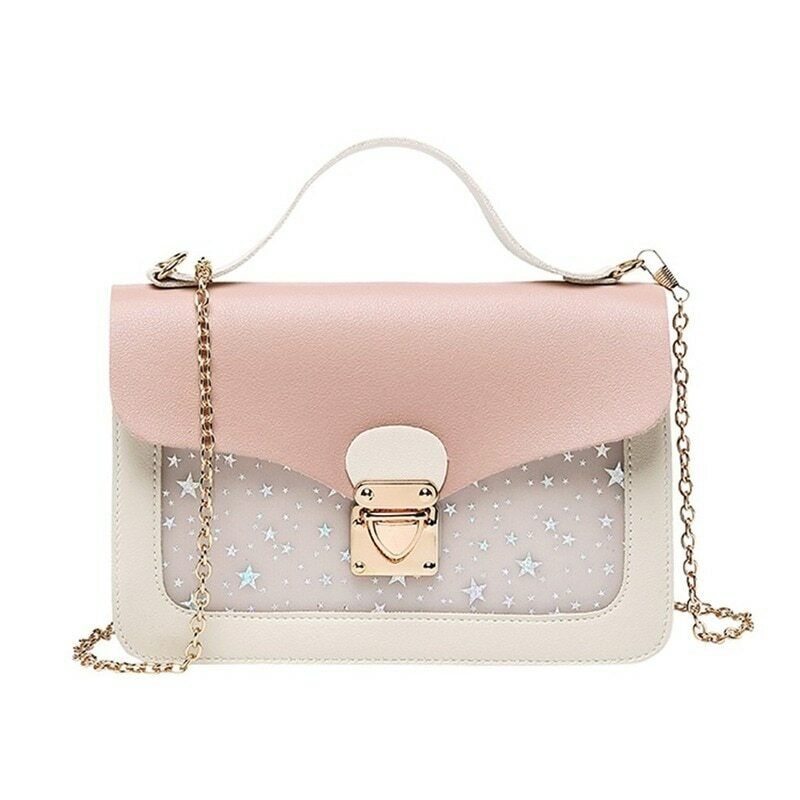Mini Square Pack Shoulder Bag Star Sequin Crossbody Bag Clutch Wallet Handbags