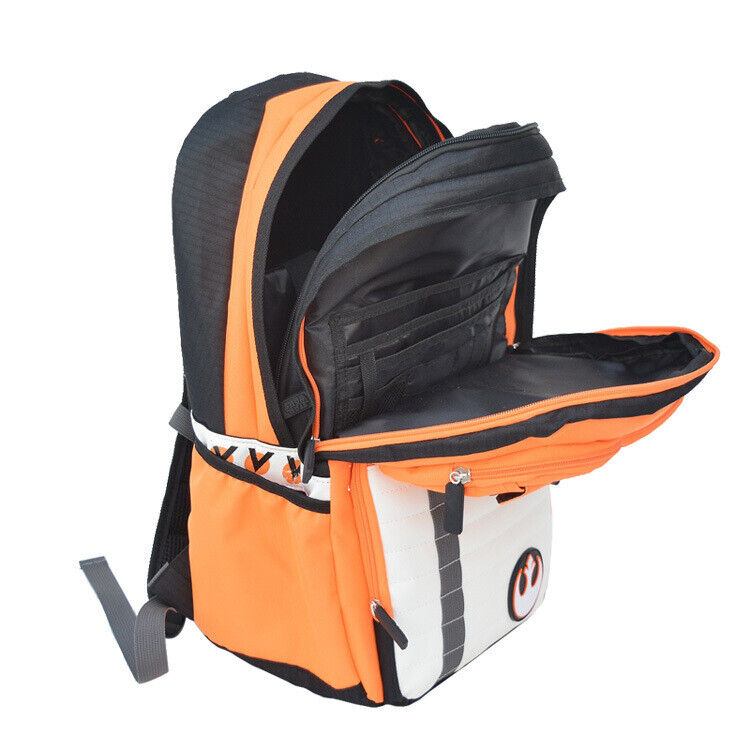 Star Wars Laptop Backpack Rebel Alliance Icon TV Movie Orange Logo Schoolbag