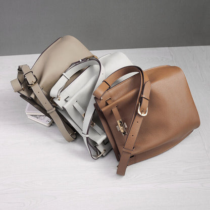 Real Leather Drawstring Bucket Tote Shoulder Bag Purse Handbag Crossbody Fashion